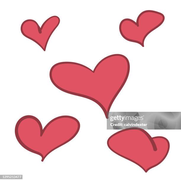 Basic Cartoon Heart Heart Shapes Cartoon Drawings High-Res Vector Graphic - Getty Images