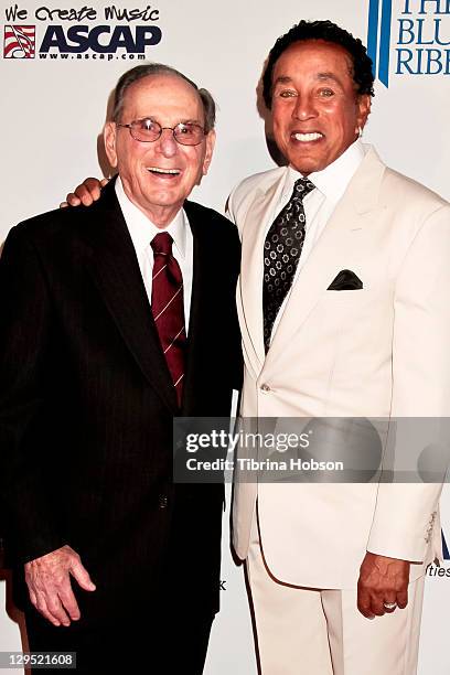 Hal David and Smokey Robinson attend "Love, Sweet Love", A Musical Tribute to Hal David, at the Mark Taper Forum on October 17, 2011 in Los Angeles,...