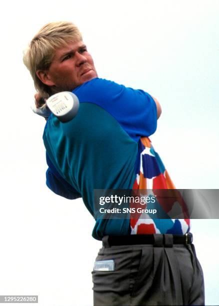Golfer John Daly in action