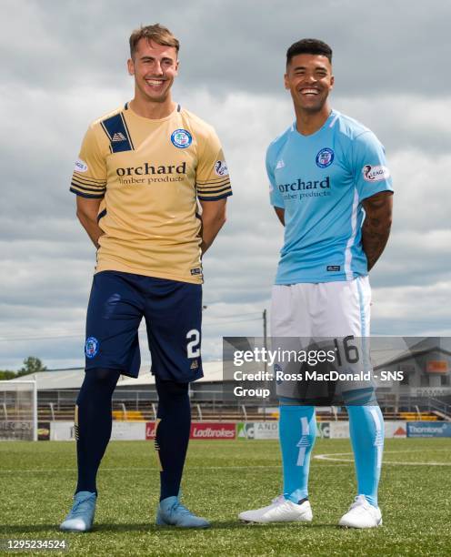 V GREENOCK MORTON .STATION PARK - FORFAR.Forfar's Murray Mackintosh and Callum Tapping launch the new home and away kits for the new season