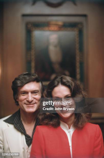 American magazine publisher, founder, and chief creative officer of Playboy Enterprises Hugh Hefner with his daughter and new president of the...