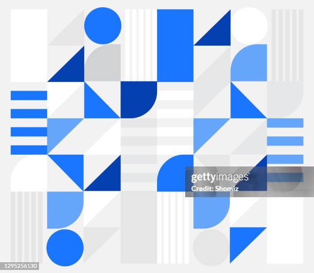 generative design artwork of abstract vector generated shapes composition - rounded-rectangles-logo stock illustrations