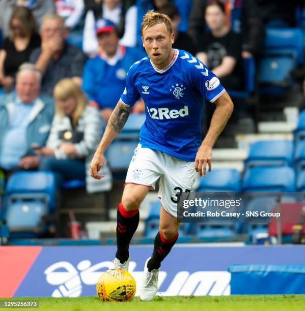 V DERBY COUNTY .IBROX - GLASGOW.Scott Arfield in action for Rangers