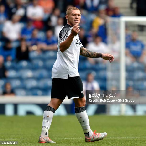 V DERBY COUNTY.IBROX - GLASGOW .Martyn Waghorn in action for Derby.