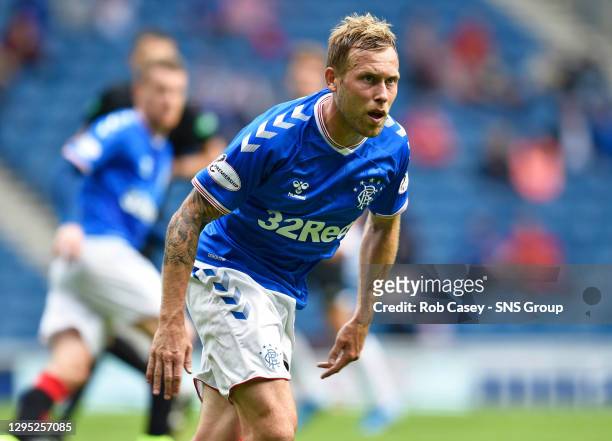 V DERBY COUNTY.IBROX - GLASGOW .Scott Arfield in action for Rangers.