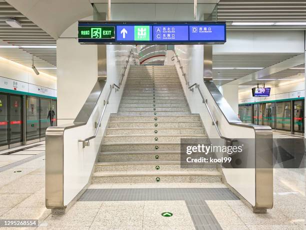 北京地下鉄8号線、天橋座プラットフォーム - subway station ストックフォトと画像