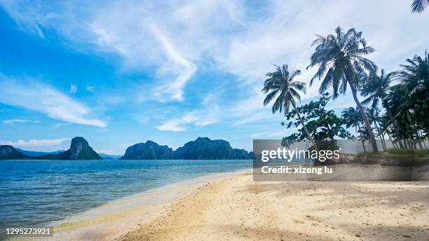 island beach - philippinen strand stock-fotos und bilder