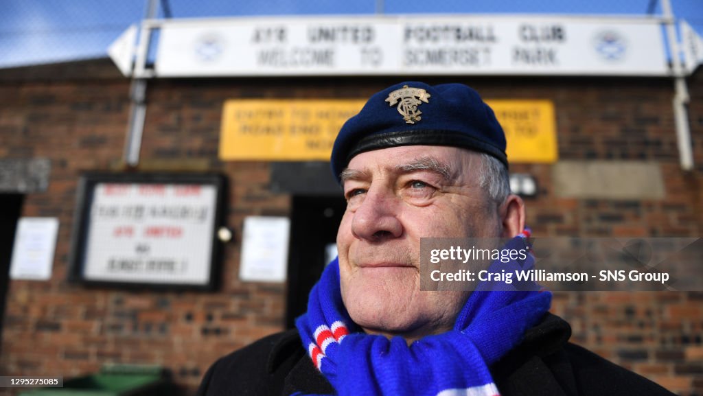 Stuart Ayton Rangers UNITED v RANGERS .SOMERSET PARK - AYR.A Rangers fan is pictured... News ...