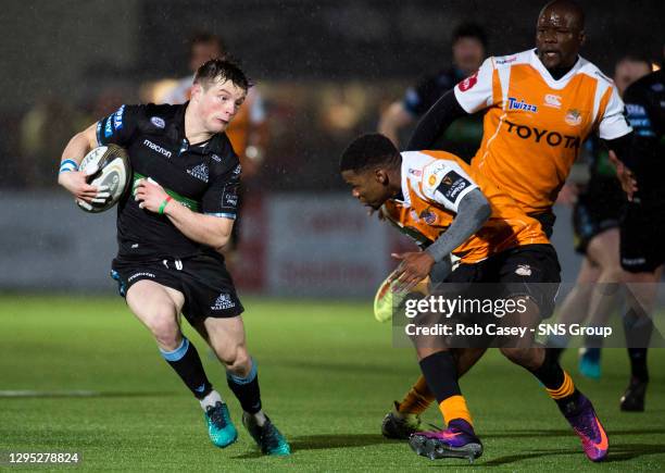 V TOYOTA CHEETAHS. SCOTSTOUN STADIUM - GLASGOW. George Horne in action for Glasgow Warriors.