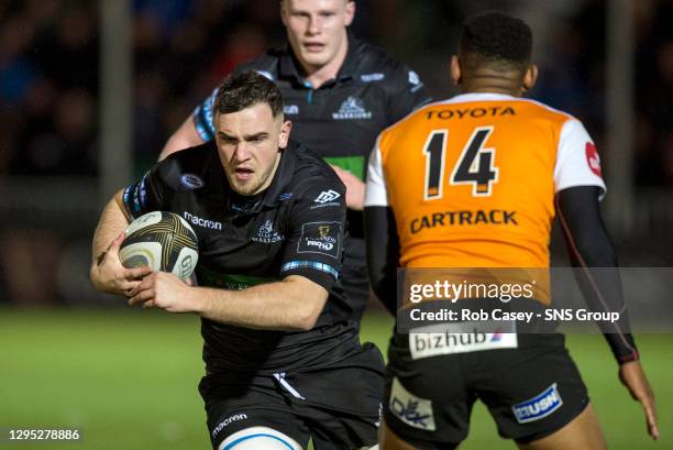 V TOYOTA CHEETAHS. SCOTSTOUN STADIUM - GLASGOW. Adam Ashe in action for Glasgow Warriors.