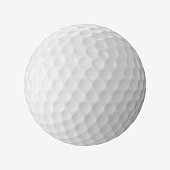 3d rendering golf ball isolated on white background
