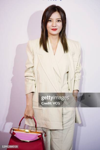 Actress Zhao Wei attends Fendi event on January 8, 2021 in Shanghai, China.