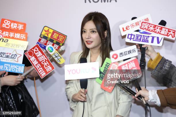 Actress Zhao Wei attends Fendi event on January 8, 2021 in Shanghai, China.