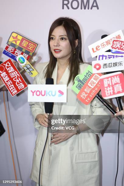 Actress Zhao Wei attends Fendi event on January 8, 2021 in Shanghai, China.