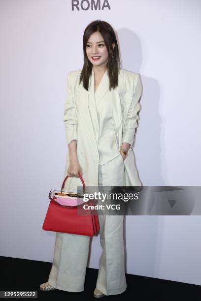 Actress Zhao Wei attends Fendi event on January 8, 2021 in Shanghai, China.