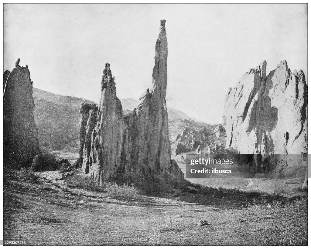 Antique photograph: Garden of the Gods, Colorado