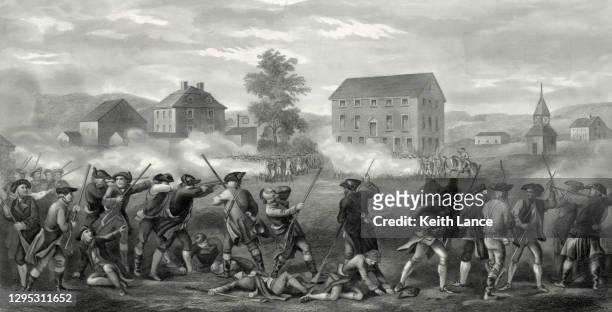 battle of lexington, 1775 - militia stock illustrations