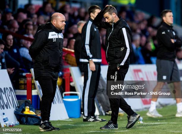 Vs DUNDEE.GLOBAL ENERGY STADIUM.Ross County Co-Manager Stuart Kettlewell is dejected on the sidelines.