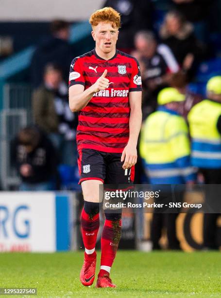 Vs DUNDEE . GLOBAL ENERGY STADIUM. Simon Murray in action for Dundee