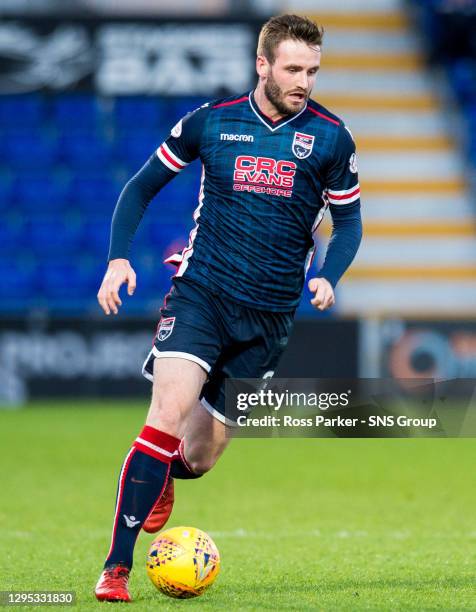 Vs DUNDEE . GLOBAL ENERGY STADIUM. Jason Naismith in action for Ross County