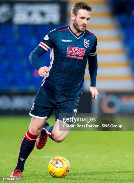 Vs DUNDEE . GLOBAL ENERGY STADIUM. Jason Naismith in action for Ross County