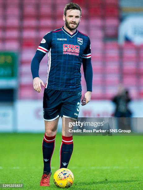 Vs DUNDEE . GLOBAL ENERGY STADIUM. Jason Naismith in action for Ross County