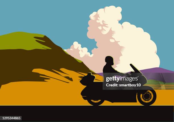 motorcycles - broken tree stock illustrations