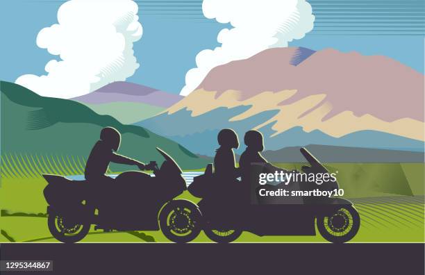 motorcycles - motorcycle engine stock illustrations