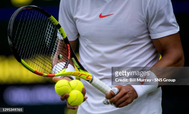 Rafa Nadal in action .Nadal won 6-3 6-3 6-2