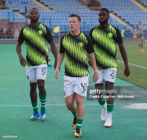 V CELTIC .YEREVAN - ARMENIA.Moussa Dembele, Callum McGregor and Odsonne Edouard