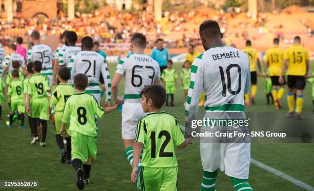 V CELTIC .YEREVAN - ARMENIA.Moussa Dembele in action for Celtic