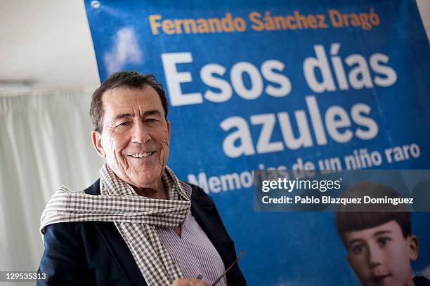 Spanish writer Fernando Sanchez Drago presents his new book 'Esos Dias Azules' at Circulo de las Bellas Artes on October 18, 2011 in Madrid, Spain.