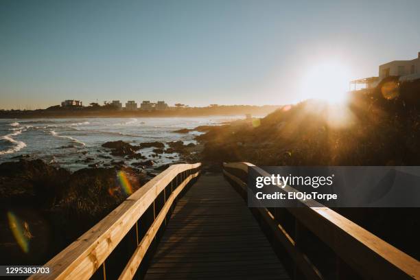 view of beach in la barra neighborhood, near by punta del este city, maldonado, uruguay - punta del este stock pictures, royalty-free photos & images