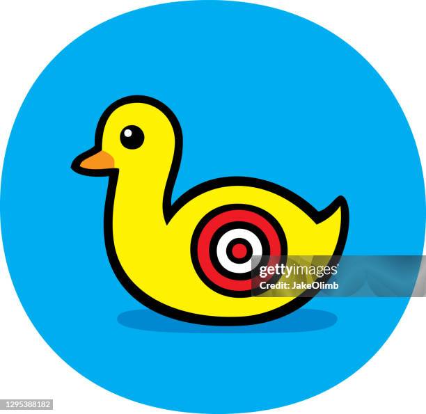 ilustrações de stock, clip art, desenhos animados e ícones de target duck doodle - duck shooting game