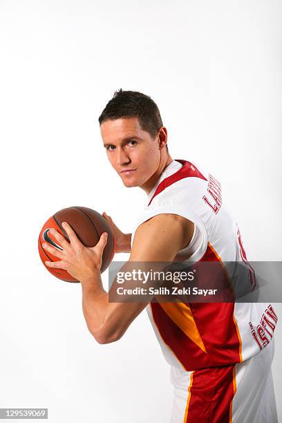 Jaka Lakovic, #5 of Galatasaray Medical Park poses during the 2011/12 Turkish Airlines Euroleague Basketball Media day at Abdi Ipekci Sports Hall on...