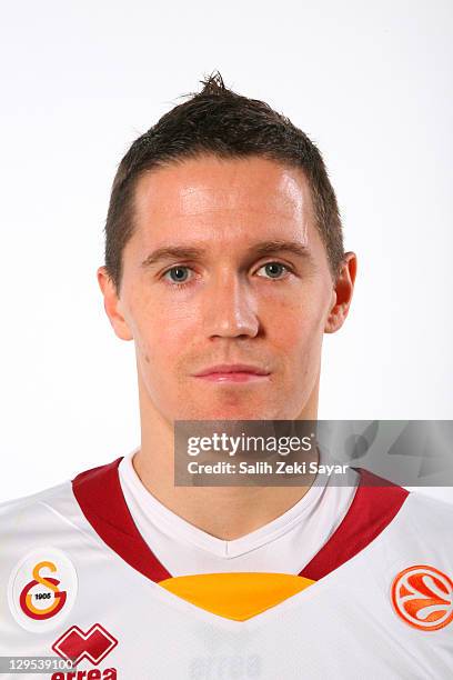 Jaka Lakovic, #5 of Galatasaray Medical Park poses during the 2011/12 Turkish Airlines Euroleague Basketball Media day at Abdi Ipekci Sports Hall on...