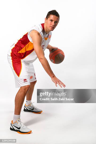 Jaka Lakovic, #5 of Galatasaray Medical Park poses during the 2011/12 Turkish Airlines Euroleague Basketball Media day at Abdi Ipekci Sports Hall on...