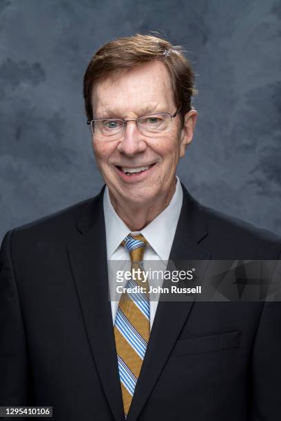 David Poile, GM, of the Nashville Predators poses for his official headshot for the 2020-2021 season on January 3, 2021 at Bridgestone Arena in...