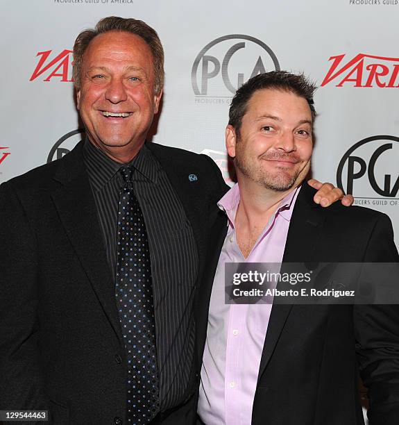 Executive Director Vance Van Petten and Honorary Event Chair Chris Thomes attend The Producers Guild of America's Digital 25: 2011 Leaders in...