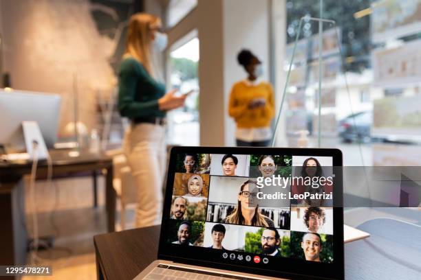 conference call in the office - human body part videos stock pictures, royalty-free photos & images