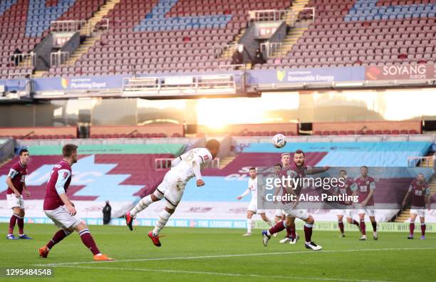 Cameron Jerome of Milton Keynes Dons scores their sides first goal during the FA Cup Third Round match between Burnley and Milton Keynes Dons at Turf...