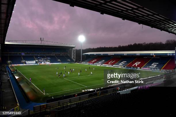 General view inside the stadium during the FA Cup Third Round match between Blackburn Rovers and Doncaster Rovers at Ewood Park on January 09, 2021...