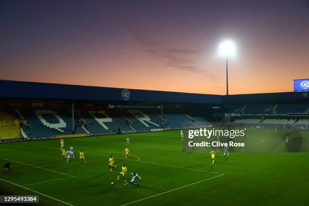 General view inside the stadium during the FA Cup Third Round match between Queens Park Rangers and Fulham at The Kiyan Prince Foundation Stadium on...