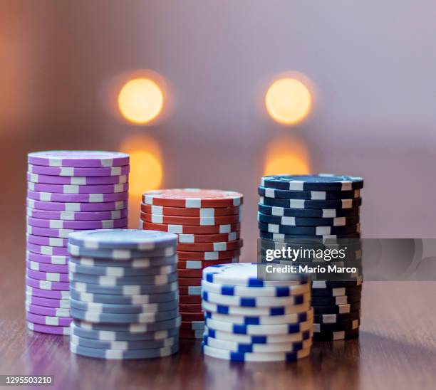 casino chips - token stock pictures, royalty-free photos & images