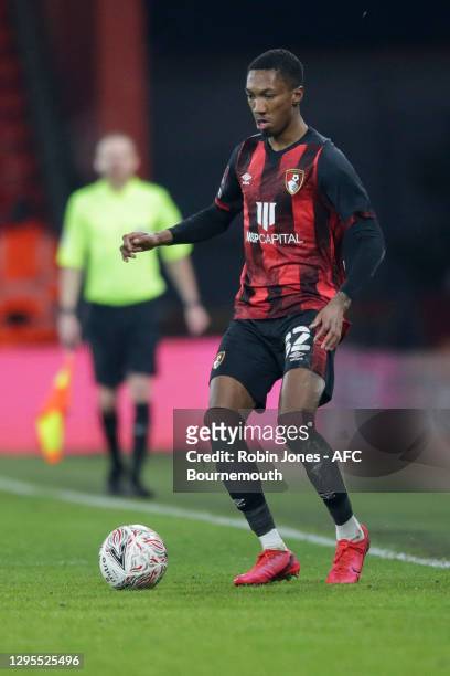 Jaidon Anthony of Bournemouth during FA Cup 3rd Round match between Oldham Athletic and AFC Bournemouth at Vitality Stadium on January 09, 2021 in...