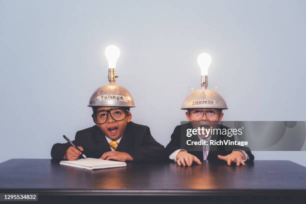 young business boys with crazy ideas - writing copy stock pictures, royalty-free photos & images