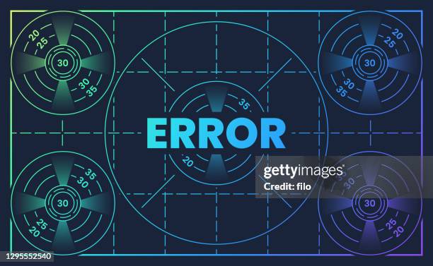 error broadcasting test pattern screen - tv test stock illustrations