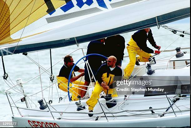 Action on the Judel/Vrolijk 45 Hexe on the first day of the Rolex Commodore's Cup in the Solent, off Cowes, England. \ Mandatory Credit: Stephen...