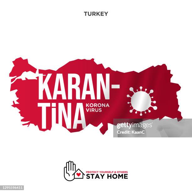 lockdown concept. turkey map. covid-19 outbreak influenza as dangerous flu strain cases as a pandemic concept banner flat style illustration, covid-19 stock illustration stock illustration - curfew stock illustrations