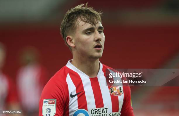 Jack Diamond of Sunderland during the Sky Bet League One match between Sunderland and Hull City at Stadium of Light on January 09, 2021 in...